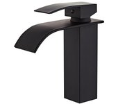 Grifo de Lavabo de Cascada Negro con Altura de 114mm