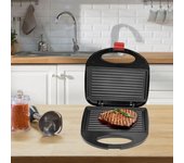 Máquina Eléctrica para hacer sándwiches, Mini Parrilla para Pan, Waffle, tortitas, Caldera de doble cara, sardén antiadherente de Hierro, Horno para pasteles, 750W