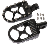 For Harley Sportster XL 883 1200 Dyna Street Bob Bobber Motorcycle Foot Pegs MX Wide Fat Footrests Pedals w/Shifter Pegs