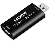 FGNS. Tarjeta de Captura de Video HDMI 4K Adaptador de Captura HDMI a USB 1080P 60fps Negro