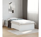 Cama con cajones madera de ingeniería blanca 90x190 cm