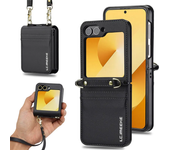 Magnetic Flip Leather Phone Case for Samsung Galaxy Z Flip 6 5 4 3 5G Flip6 Flip5 Flip4 Wallet Card Cover Etui Coque
