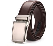 Men Genuine Leather Belt Metal Automatic Buckle Ratchet Cowskin Belts for Jeans Leather Strap Belts for Men Pants Waistband Реме