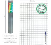 SANCO STORE - SATURNIA Malla Electrosoldada Galvanizada 25x25 / 1,60 / 100 cm. GD Rollo 25 metros.