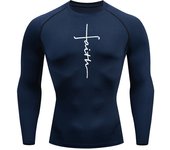Christian Workout Compression Shirts Graphic Long Sleeve Rash Guard Athletic Quick Dry Tees Tops Mens Gym Undershirts Baselayers