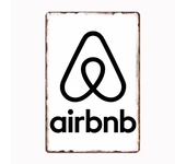 Vintage Airbnb Logo 1 Metal Plaque Poster Wall Decor Cinema Living Room Mural Funny Tin Sign Kitchen Bedroom Cafe Bar Pub Living