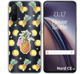Funda Silicona Transparente para OnePlus Nord CE 5G diseño Piña Dibujos