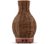 Difusor de aromaterapia de ratán para el hogar, humidificador ultrasónico de niebla fría para aceites esenciales, protección de apagado automático