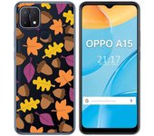 Tumundosmartphone Funda Gel Transparente para Oppo A15 diseño Otoño Dibujos
