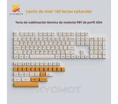 140 Keys Honey Milk Korean Keycaps PBT Dye Sublimation XDA Profile Keycaps for Cherry MX Switch DIY Layout Mechanical Keyboard