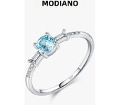 MODIAN Real 925 Sterling Silver Sparkling Exquisite Round Cubic Zirconia Finger Rings For Women Party Fine Jewelry Gifts