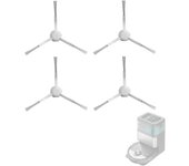 Roboparts® 4 cepillos Laterales de Repuesto Compatible con Robot Aspirador Cecotec Conga 15090 16090 AI SpinArm Home&Wash