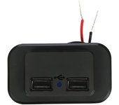 Cargador de coche USB Dual, 12V, 24V, 3.1A, para motocicleta, RV, camión, ATV, barco, coche, RV, Cable de extensión USB C, cargador Universal para coche