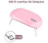 YIKOOLIN Mini Mouse Gel Nails 6W Polish Drying Lamp Portable 6 LED UV Manicure Lamp Home  USB Nail Phototherapy Machine