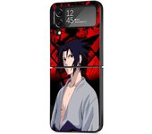 Black PC Hard Case For Samsung Galaxy Z Flip 4 3 5G Funda ZFlip4 Luxury Shockproof Back Phone Coque Narutos Anime Logo