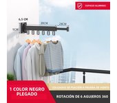 Wall Mount Clothes Drying Rack Foldable 3-Folded Rod Clothes Line Extendable Wall Drying Rack Laundry Hanger Clothes Racks Hange