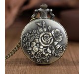 Roman Numerals Quartz Pocket Watch Men Women Hollow Case Carve Designs Necklace Best Gifts for Men Women