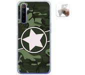 Tumundosmartphone Funda Gel Tpu para Realme 6 diseño Camuflaje 01 Dibujos