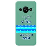 Tumundosmartphone Funda Silicona Líquida Verde para Xiaomi Redmi A3 diseño Agua Dibujos