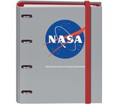 Dohe - Archivador 4 Anillas con Recambio 100 Hojas - Tamaño A4, Cierre con Goma, 4 Separadores de Colores, Sobre Portadocumentos, Papel 90 g/m², Compresor, Material escolar - NASA