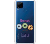 Funda compatible con Realme C15 - Donuts never give up