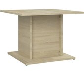 vidaXL Mesa de centro madera de ingeniería 55,5x55,5x40 cm Blanco, Negro, Roble Sonoma Mesita de Salón o Comedor o Auxiliar Mesa de Café Meuble Salón