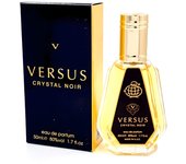 Perfume arabe de hombre Versus Crystal Noir Fragance world 50ml, Fragancia masculina amaderada, oriental, duradera Colonia de hombre, señor Tamaño pequeño 50 ml NOVEDAD