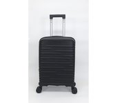 Itaca Maleta de Cabina Barata Expandible Negra de Polipropileno muy Ligera 2,5 kg y Resistente medidas 55x39x20/25 cms 4 Ruedas Dobles. Cerradura integrada de combinación. Excelente relación calidad-precio. Color Negro