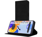 Funda Polipiel con tarjetero compatible con Xiaomi Redmi Note 12 Pro+ Plus 5G color Negra