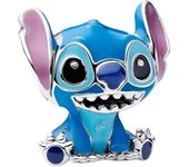 PANDORA Moments 793815C01 - Abalorio de Stitch de plata de ley, compatible con colgante Moments，Incluye Caja Original