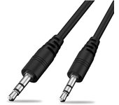 C.A - Cable Audio Extensor Negro Estéreo 3,5 mm Macho a Hembra/ Macho a Macho para Altavoces, Auriculares, Móvil, Tablet, MP3