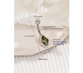 14G Stainless Steel Navel Belly Button Rings Women Fashion Rhomboid Shell Paper Belly Button Ring Body Piercing Jewelry
