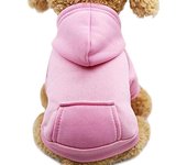 Perro Gato Sudadera con Capucha Mascota Cálido Abrigo de Invierno Ropa de algodón para Perros con Bolsillo Exterior para Perros pequeños