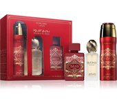Pack de Regalo Lattafa Bade’e Al Oud Sublime (Bade’e Al Oud Sublime Eau de Parfum 100 Ml + Desodorante en Spray Bade’e Al Oud Sublime 200 Ml + Bruma para el Cabello Bade’e Al Oud Sublime 50 Ml)   ***NOVEDAD***