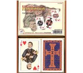 Piatnik Pack 2 barajas de poker bridge de 55 cartas cada una Total 110 cartas en estuche de lujo Grunwald 1410 Hispania Templarios Bavaria Bohemia Francia Suecia Folclore Rococó Ucrania Hungría Mucha Gothia Moravia Reyes Reinas Países Europa