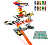 MOLTO Parking de Juguete 3 Plantas Downtown + 10 coches + Tapiz de juego