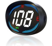 Nuevo velocímetro GPS HUD con pantalla de visualización frontal universal para automóvil, medidor de velocidad de 2,7 pulgadas MPH con brújula, alarma de exceso de velocidad para todos los vehículos, USB