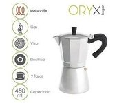 Oryx Cafetera Inducción Aluminio 9 Tazas | Apta para Todo Tipo de Fuentes de Calor