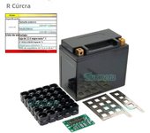 Turmera 12V 30Ah to 35Ah Motorcycle Battery Storage Box 3X10 18650 Holder 3S 40A BMS with Solder Nickel Use in Replace Lead-Acid