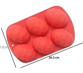 Easter Egg Shape Chocolate Silicone Mold 6 Cavity Cake Mould Dinosaur Egg Baking Mould Pastry Fondant Molds Soap Mold