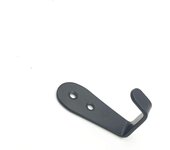 Ganchos de pared, 8 piezas, ganchos para abrigos, ganchos para garaje, ganchos para colgar sombreros montados en la pared, gancho para bata, percha individual para abrigos, resistente (paquete de 8, negro)