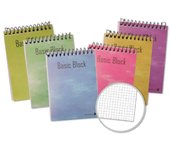 Golden 10 UNIDADES Cuaderno Espiral Superior 16º Apaisado 80 Hojas 60gr Cuadricula - Tapa Plastificada - Margen Remarcado - Colores Surtidos