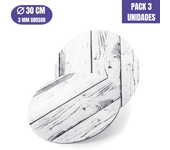 Base Para Tarta Redonda De 30 X 0,3 Cm - Madera Clara [3 Uds]
