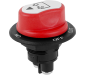 AUTOZOCO Interruptor aislador de batería de coche, Interruptor de desconexión de batería, Interruptor aislador de batería, desconectador batería, 12-48V 50A Continuo 75A Intermitente, 3 posiciones
