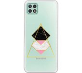 Funda compatible con Samsung Galaxy A22 5G - Rombos Triangulo Marmol