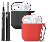 Two piecesAirPods  Case Cover with Cleaner Kit,Soft Silicone Protective Case for Apple AirPod Pro 2nd/1st Generation Case for Wo
