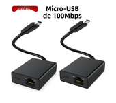 Zexmte Chromecast Ethernet Adapter For Fire TV Stick Micro to 100Mbps Network Card for Ultra Audio Google Ethernet Switch Adapte