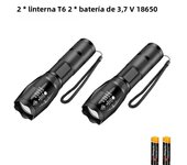 High Power T6 LED Flashlights Camping Torch 5 Light Modes Zoom Light Aluminum Alloys Waterproof Material External 18650 Battery