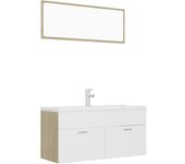 ¿Dónde está Set de muebles de BA? Or Madera Ingeniería Blanco y Roble Sonoma