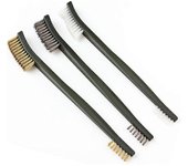 3-piece mini wire brush set for removing paint/rust